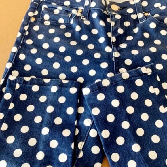 KATE SPADE Polka-Dot 'Broome Street' Jeans NWOT sz 30 - Picture 5 of 8